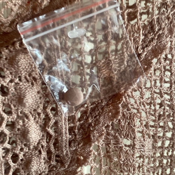 Free People NWT Boho Floral Crochet Bodysuit Size large - Picture 13 of 16